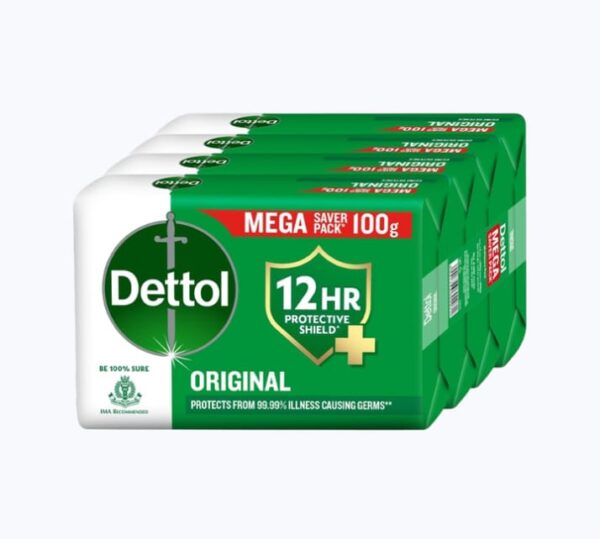 Dettol Original Bathing Bar Soap with 12 Hr Protective Shield 400 gm